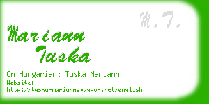 mariann tuska business card